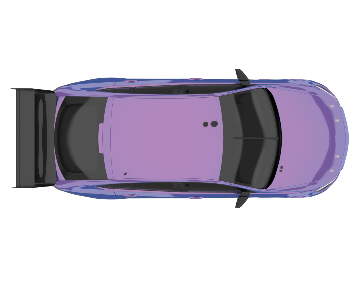 voiture de sport isolée sur fond transparent. rendu 3d - illustration png