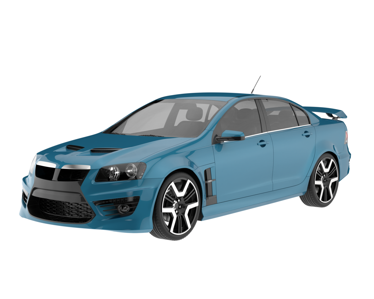 sport auto geïsoleerd Aan transparant achtergrond. 3d renderen - illustratie png