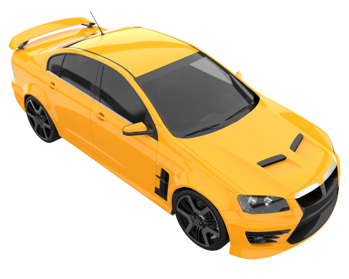 Sport car isolated on transparent background. 3d rendering - illustration png