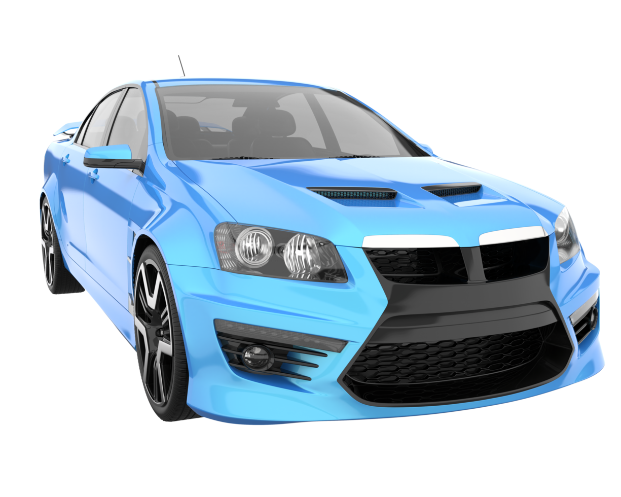 Sport car isolated on transparent background. 3d rendering - illustration png