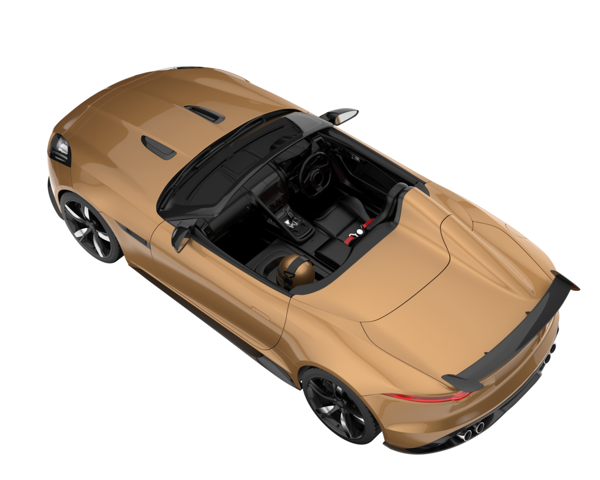 Sport car isolated on transparent background. 3d rendering - illustration png