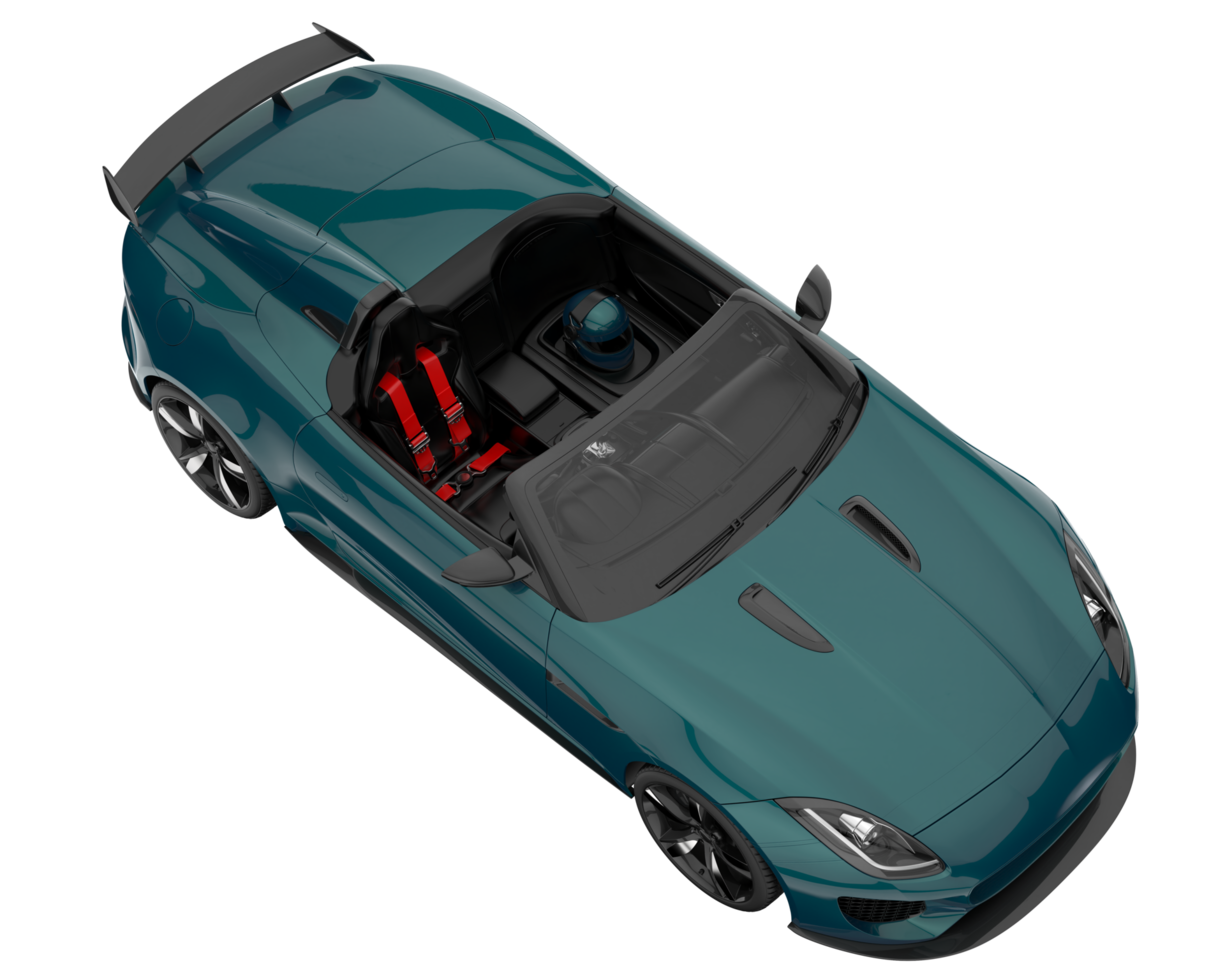 Sport car isolated on transparent background. 3d rendering - illustration png