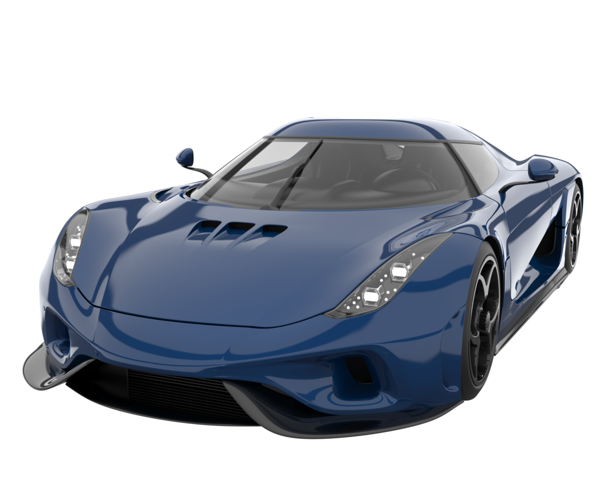 Sport car isolated on transparent background. 3d rendering - illustration png