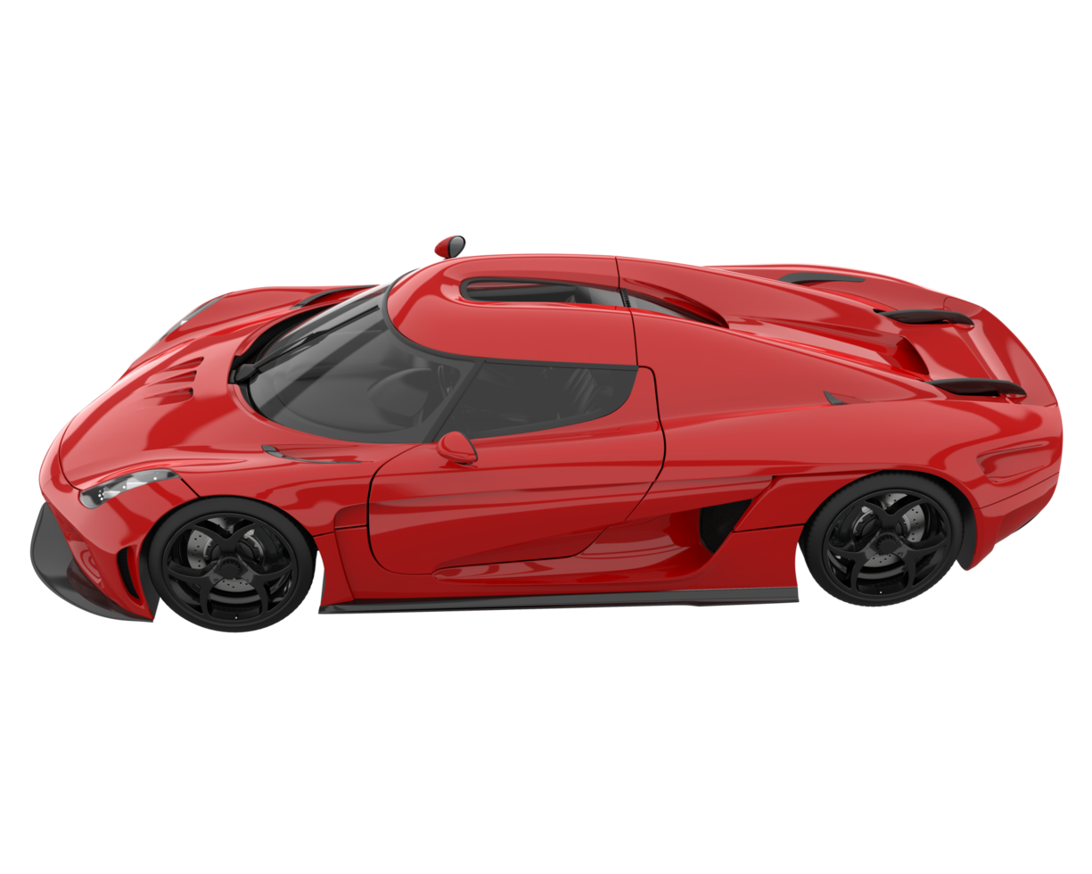Sport car isolated on transparent background. 3d rendering - illustration png