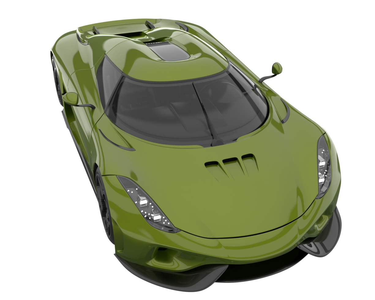 Sport car isolated on transparent background. 3d rendering - illustration png