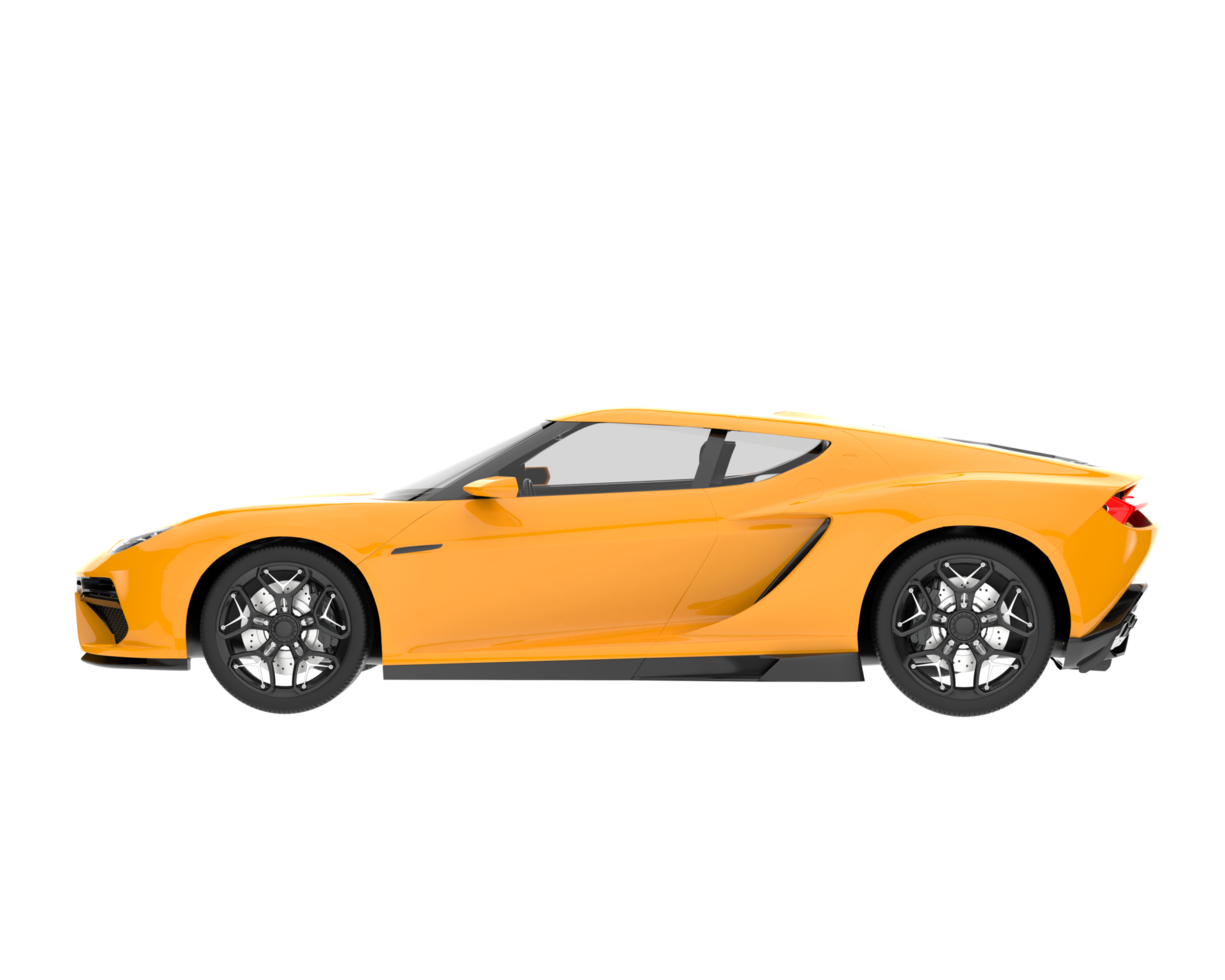 Sport car isolated on transparent background. 3d rendering - illustration png