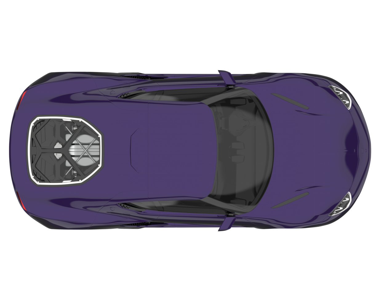 Sport car isolated on transparent background. 3d rendering - illustration png