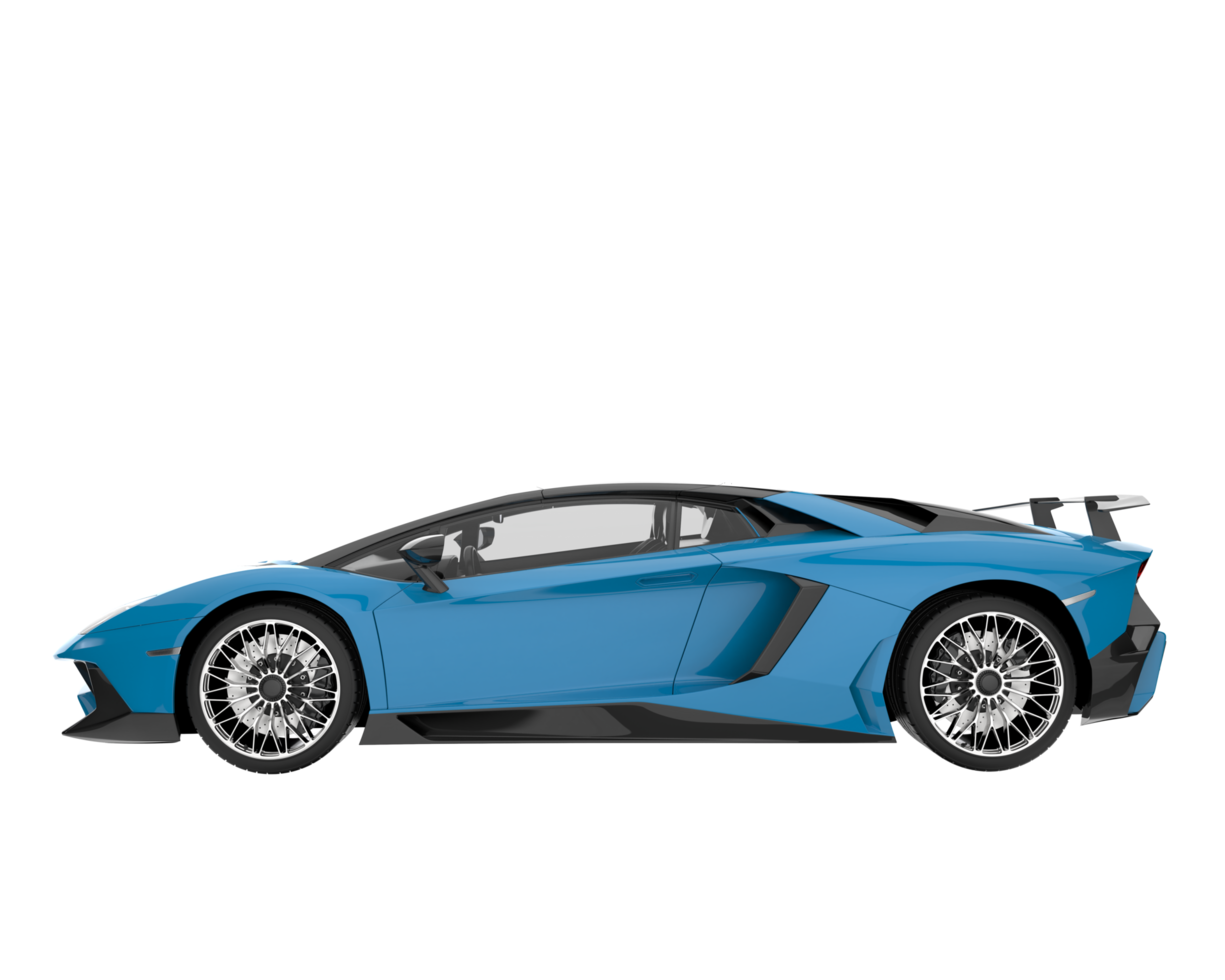 Sport car isolated on transparent background. 3d rendering - illustration png