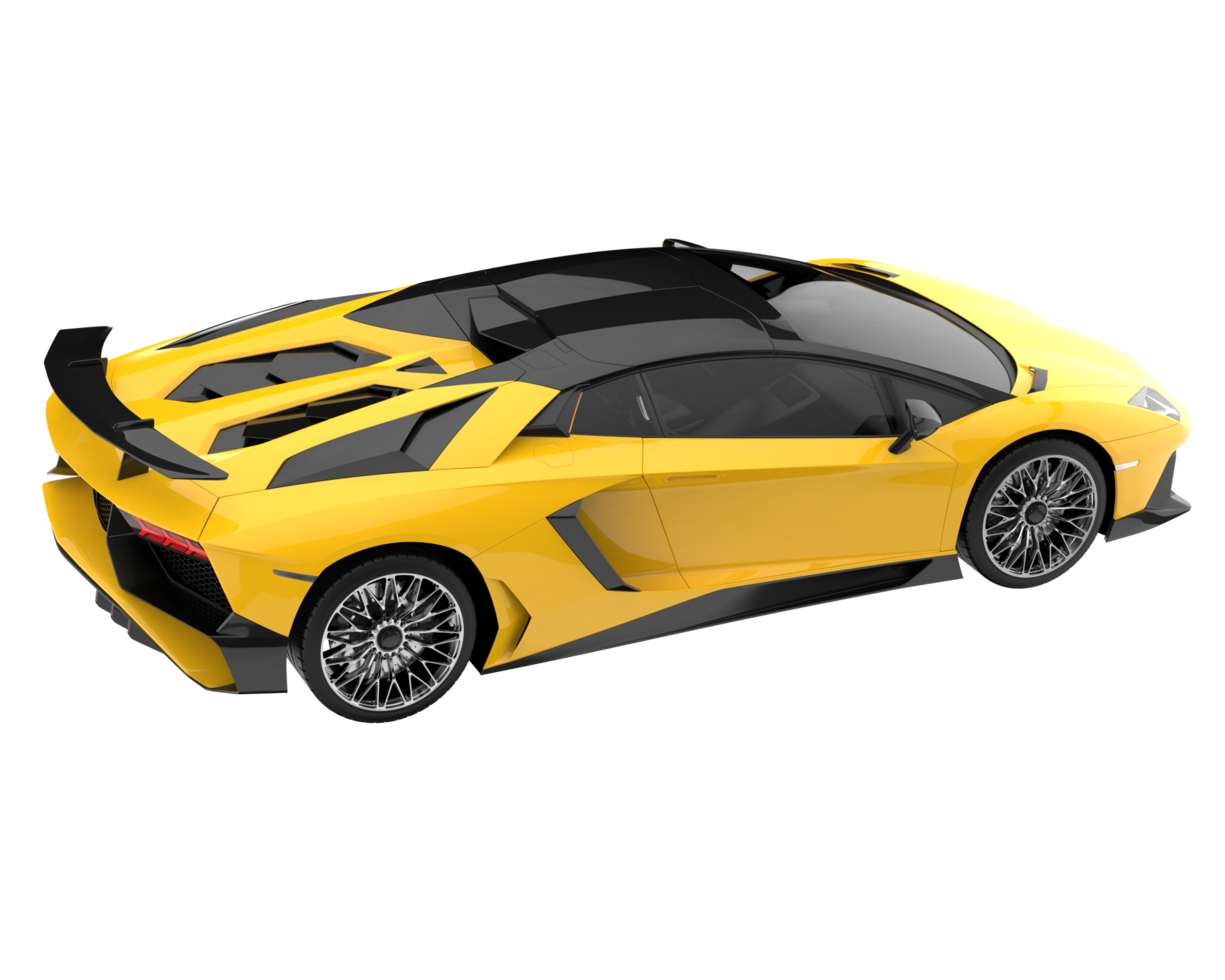 Sport car isolated on transparent background. 3d rendering - illustration png