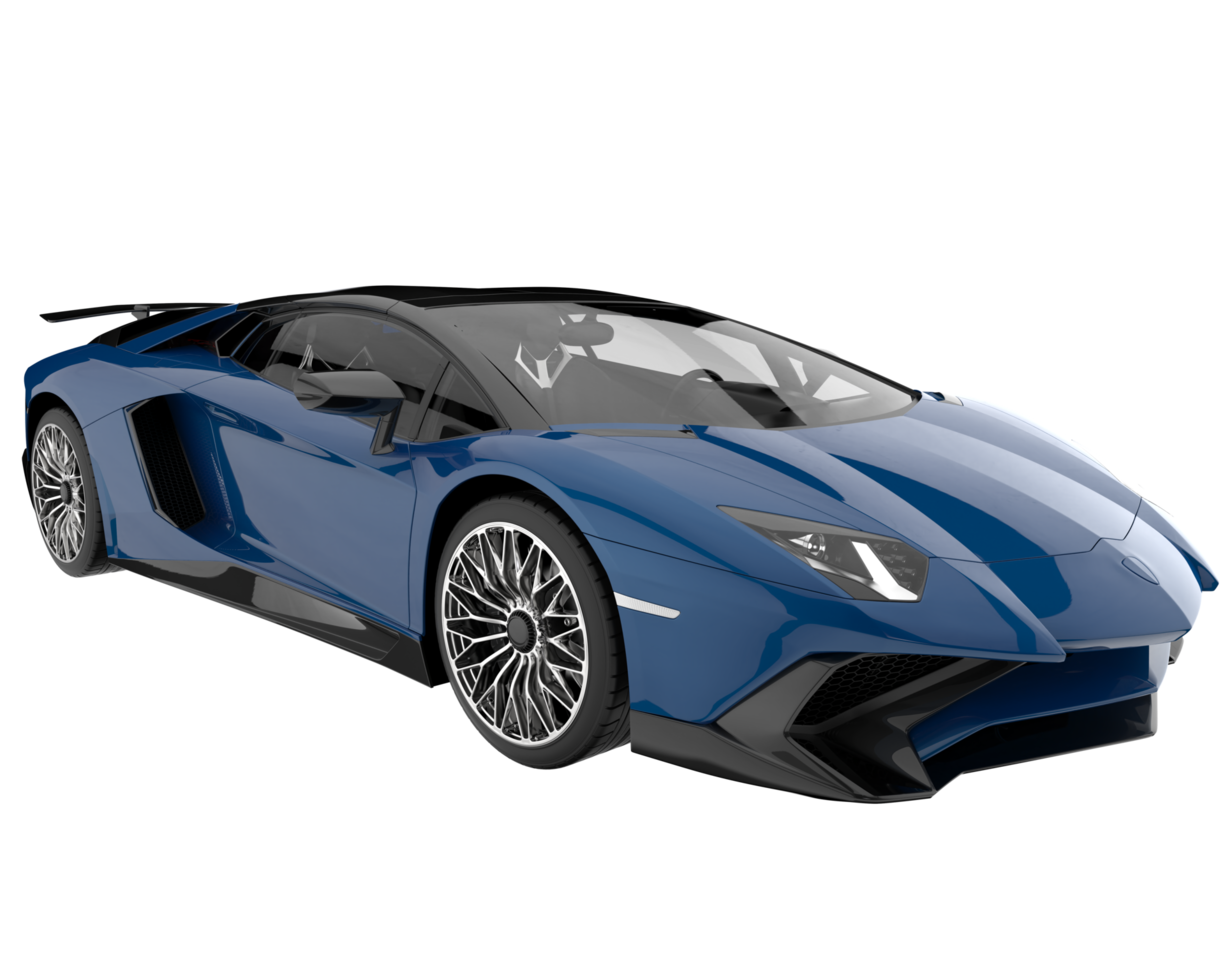 Sport car isolated on transparent background. 3d rendering - illustration png