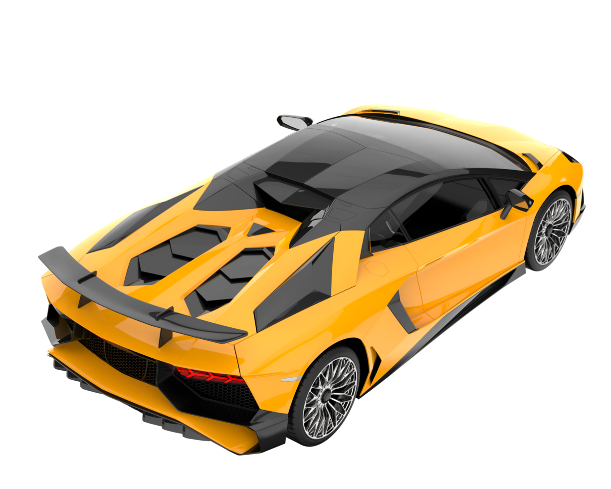 Sport car isolated on transparent background. 3d rendering - illustration png