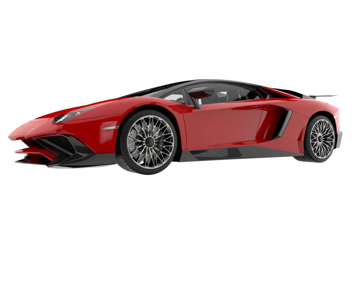 Sport car isolated on transparent background. 3d rendering - illustration png