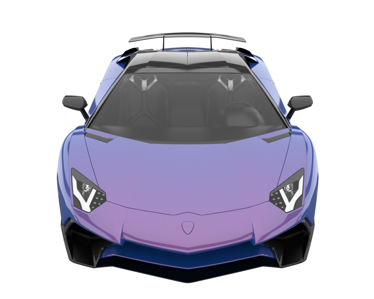 Sport car isolated on transparent background. 3d rendering - illustration png