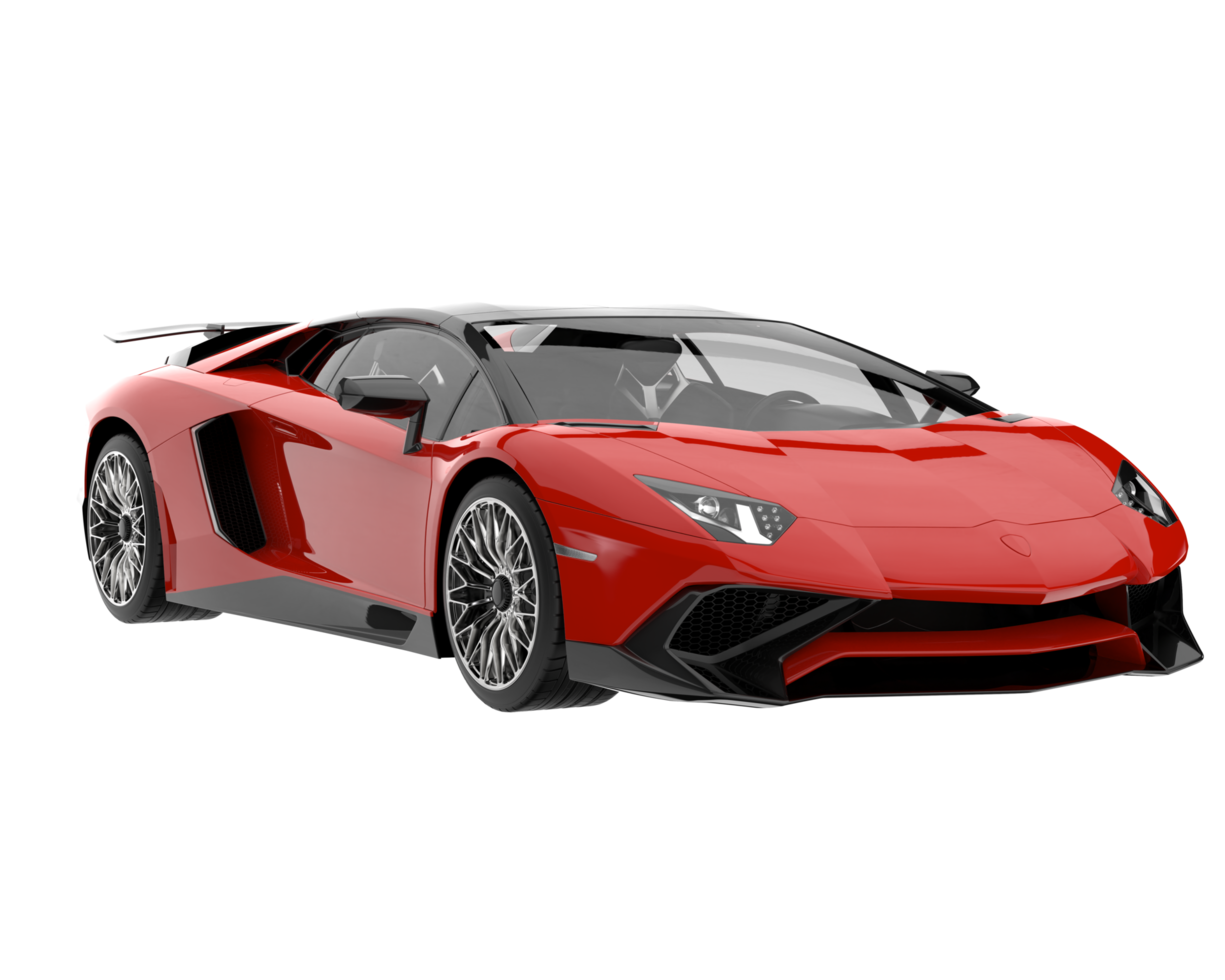 Sport car isolated on transparent background. 3d rendering - illustration png