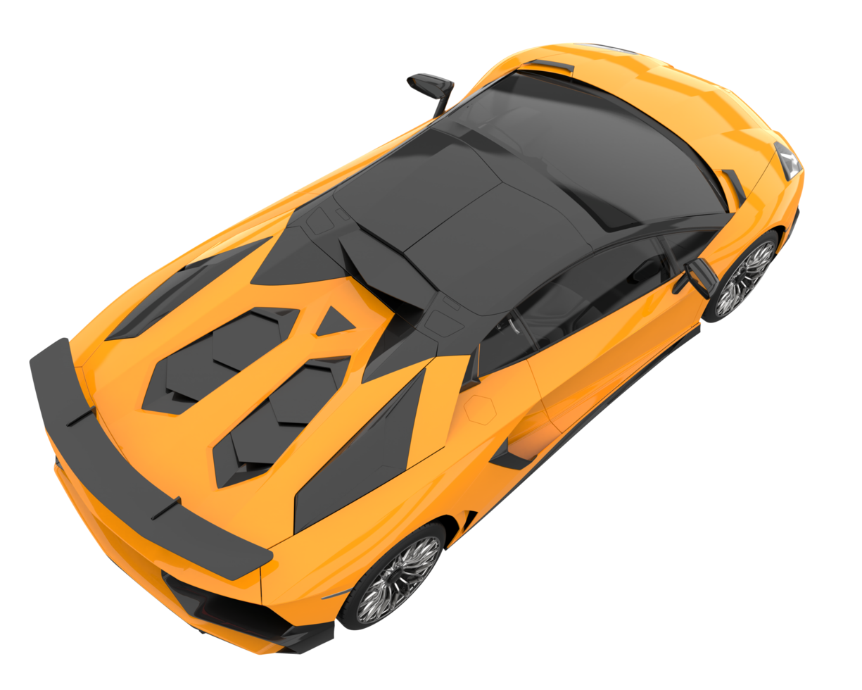 Sport car isolated on transparent background. 3d rendering - illustration png