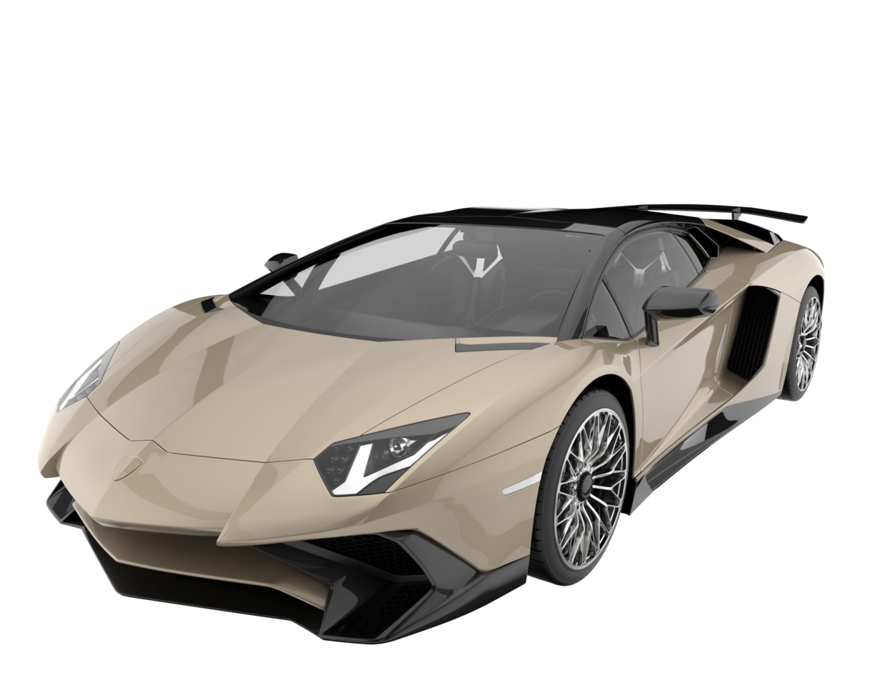 Sport car isolated on transparent background. 3d rendering - illustration png