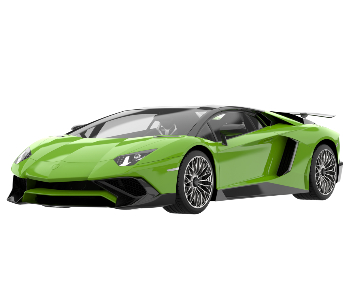 Sport car isolated on transparent background. 3d rendering - illustration png