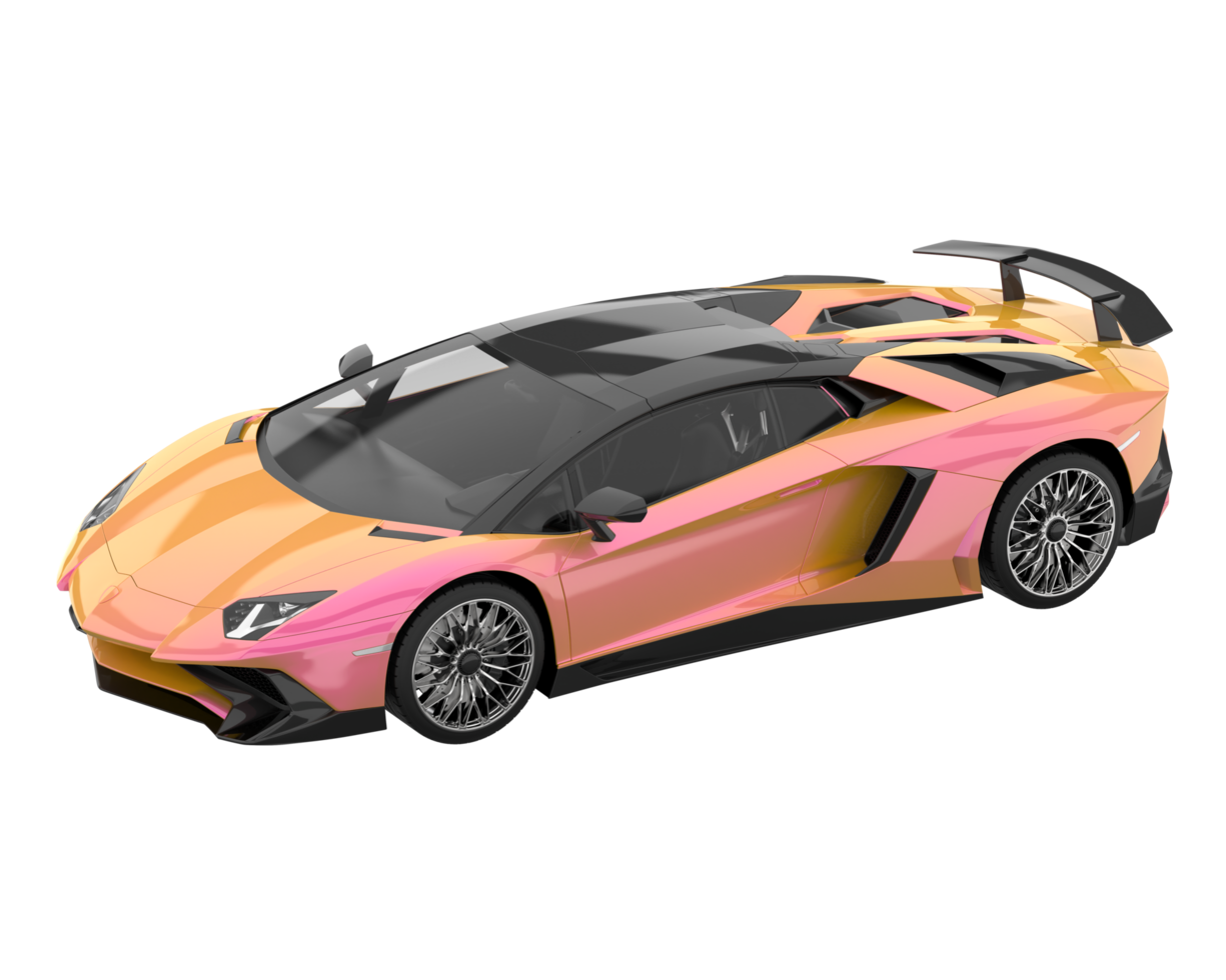 Sport car isolated on transparent background. 3d rendering - illustration png