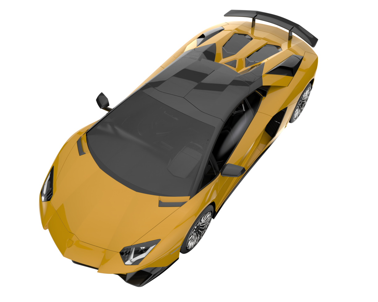 Sport car isolated on transparent background. 3d rendering - illustration png