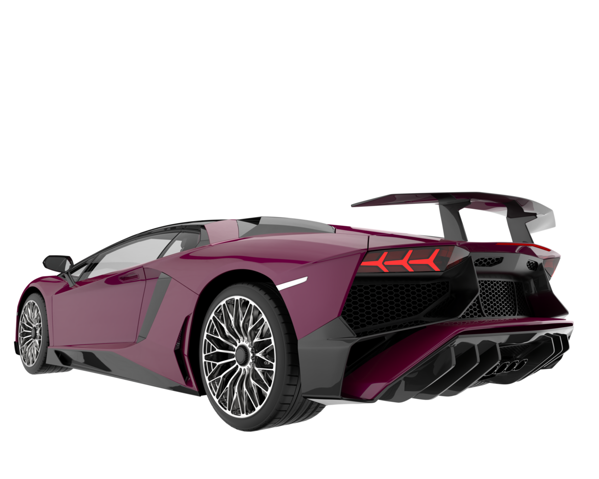 Sport car isolated on transparent background. 3d rendering - illustration png