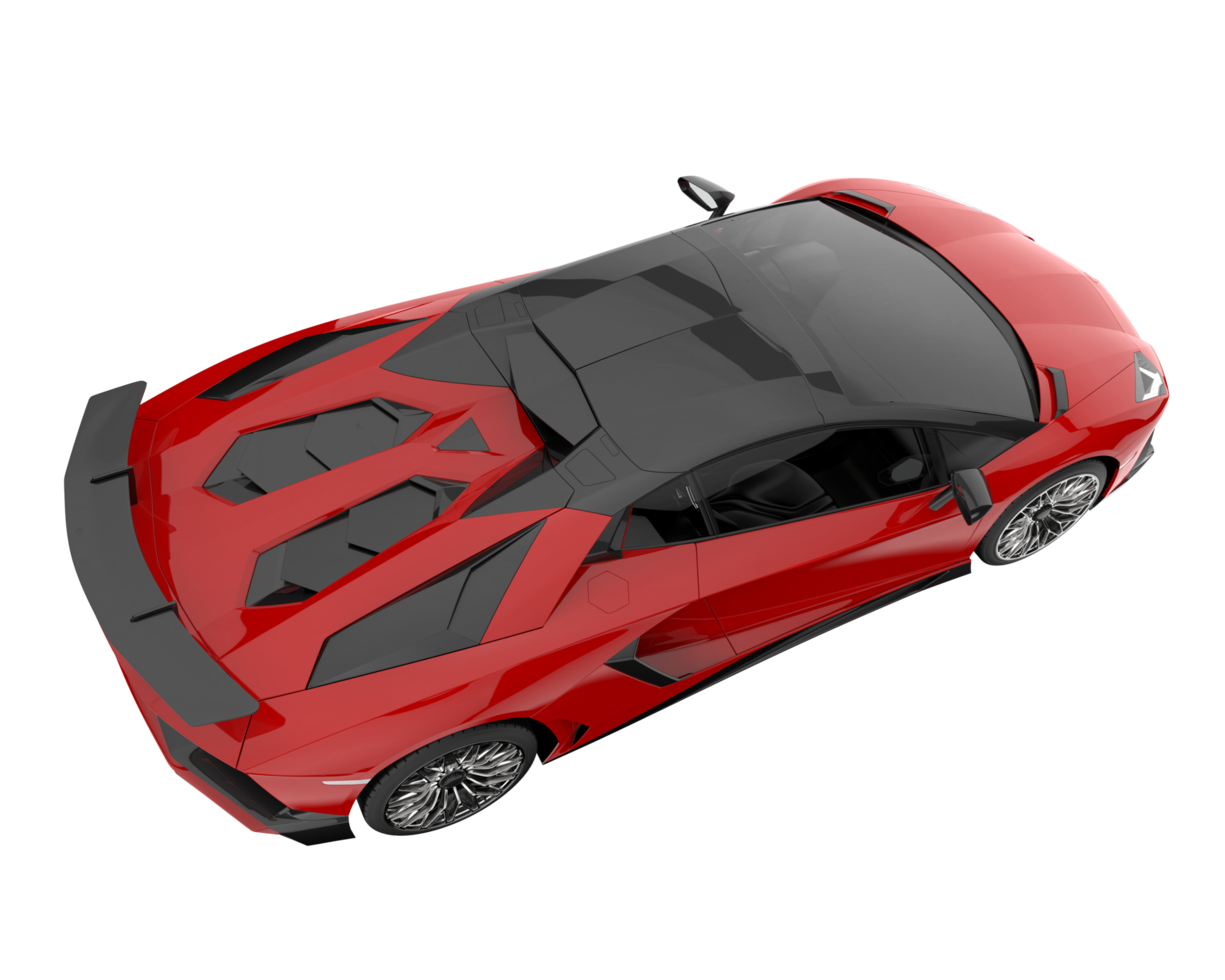 Sport car isolated on transparent background. 3d rendering - illustration png