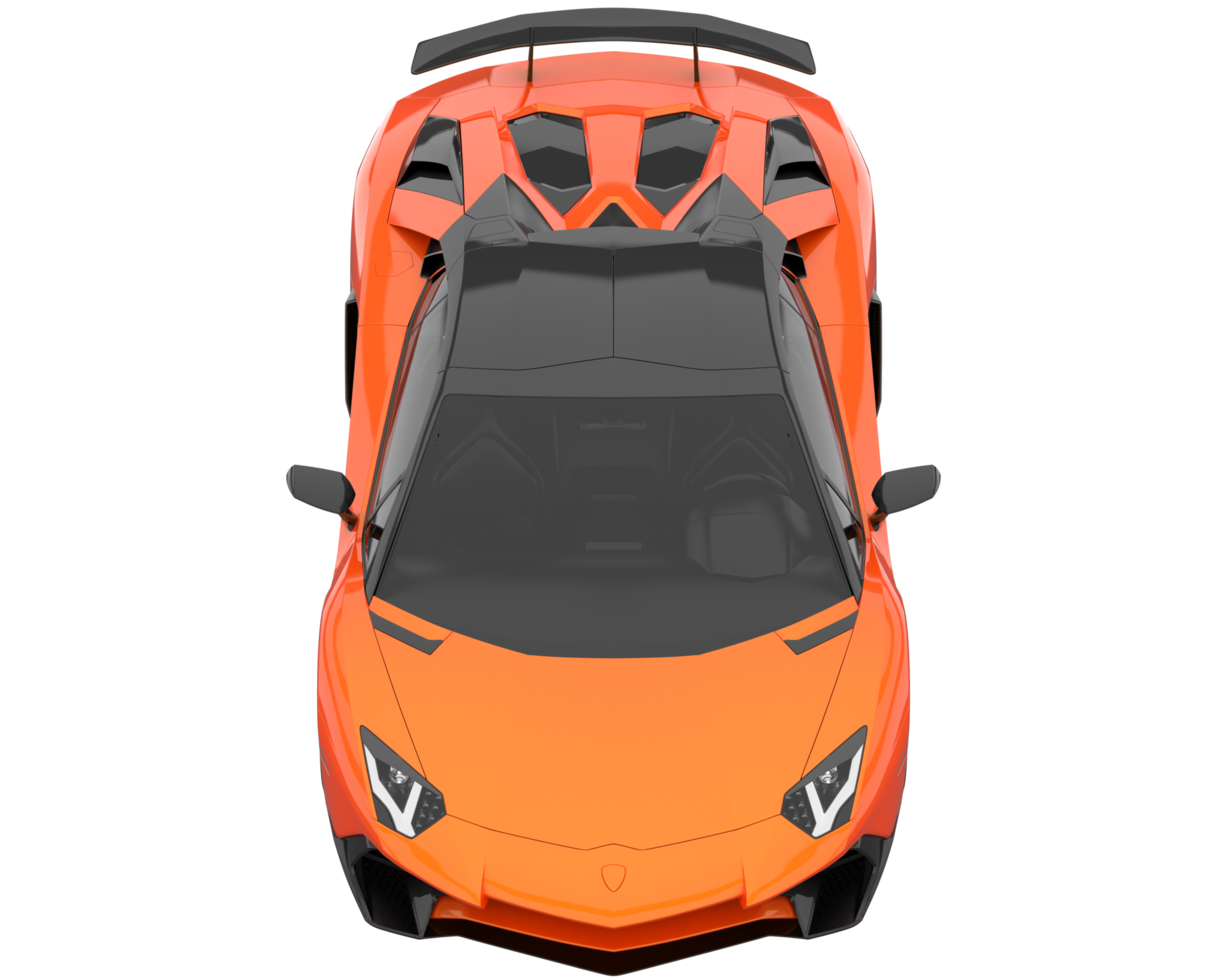 Sport car isolated on transparent background. 3d rendering - illustration png