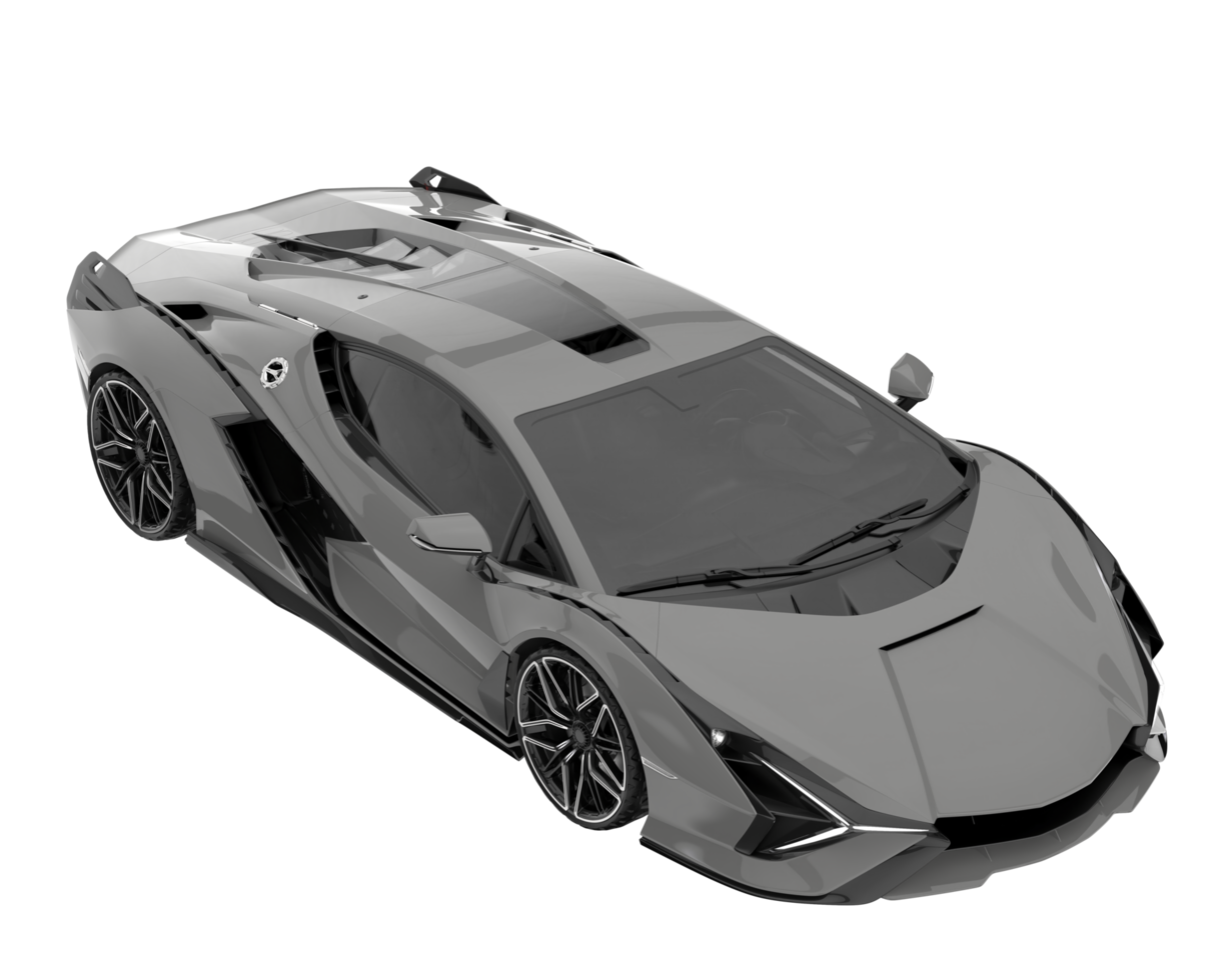 Sport car isolated on transparent background. 3d rendering - illustration png