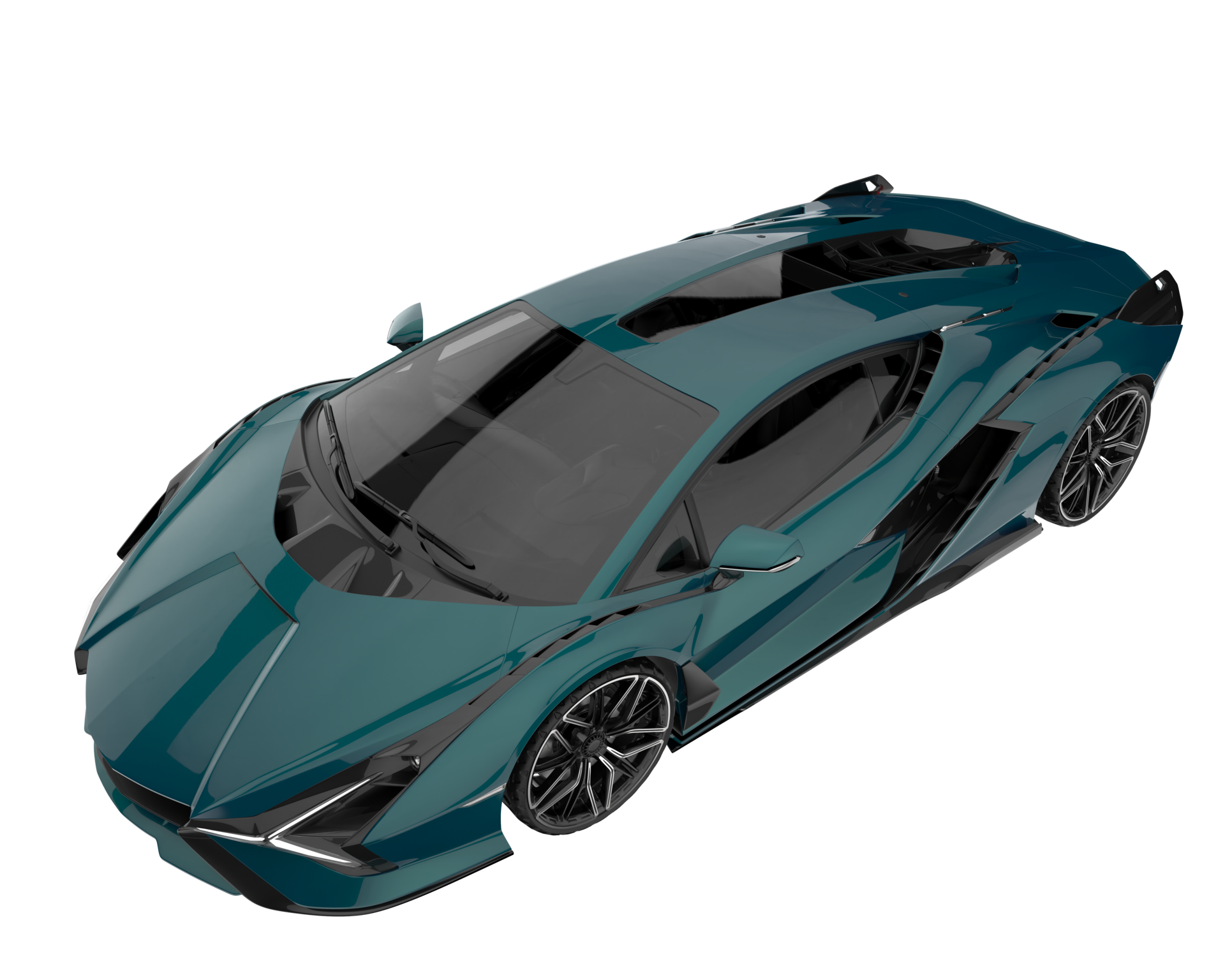 Sport car isolated on transparent background. 3d rendering ...