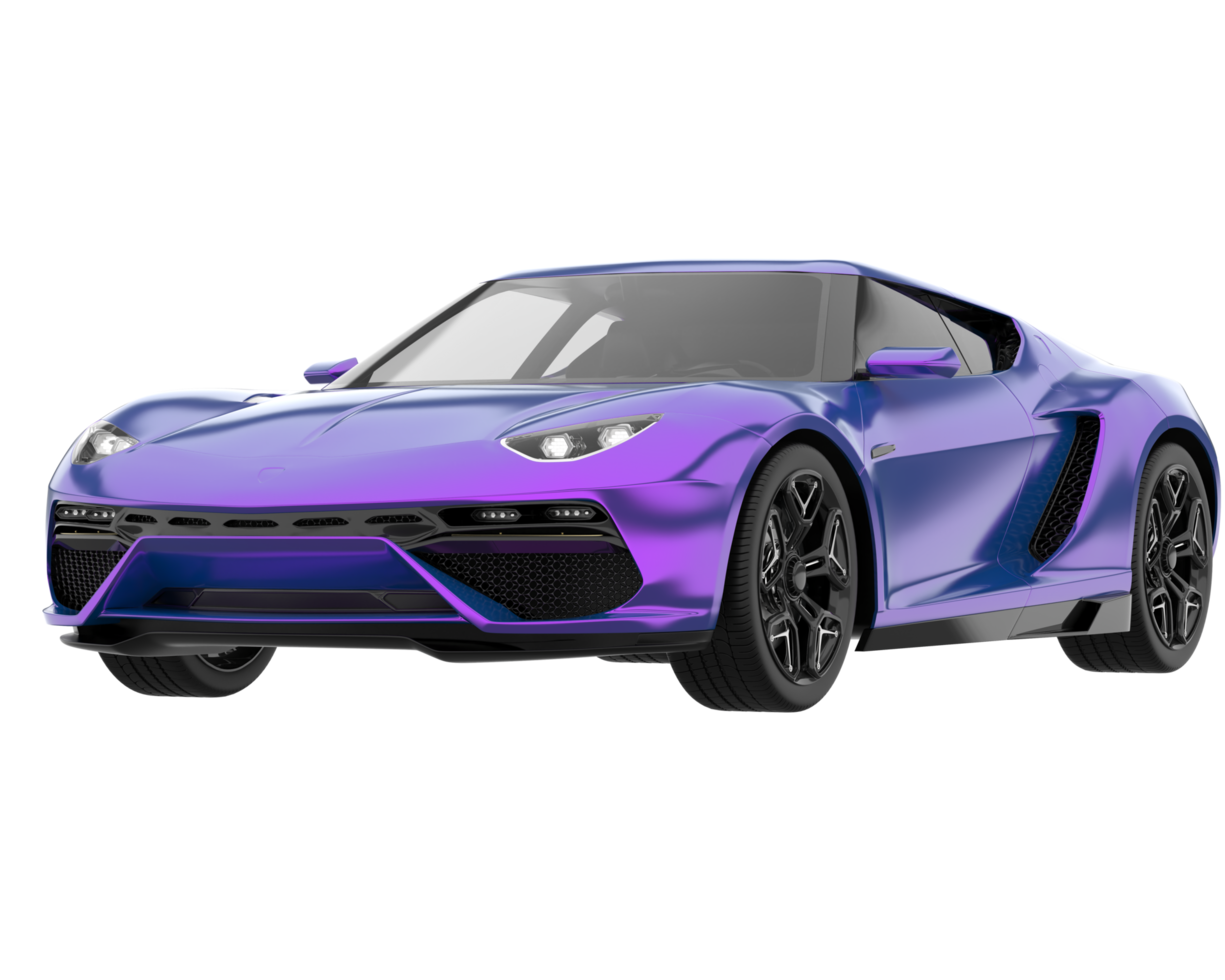 Sport car isolated on transparent background. 3d rendering - illustration png