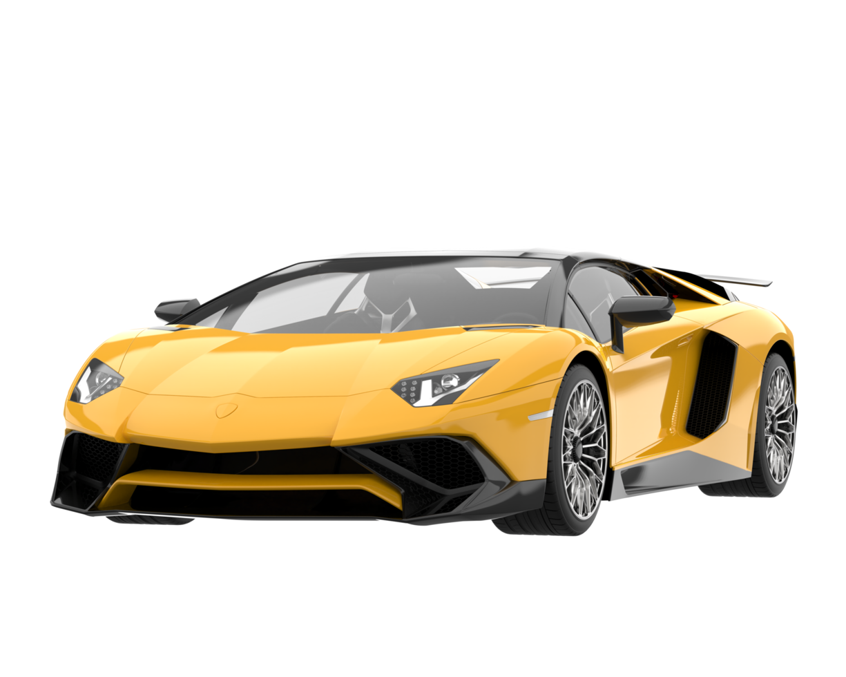 Sport car isolated on transparent background. 3d rendering - illustration png