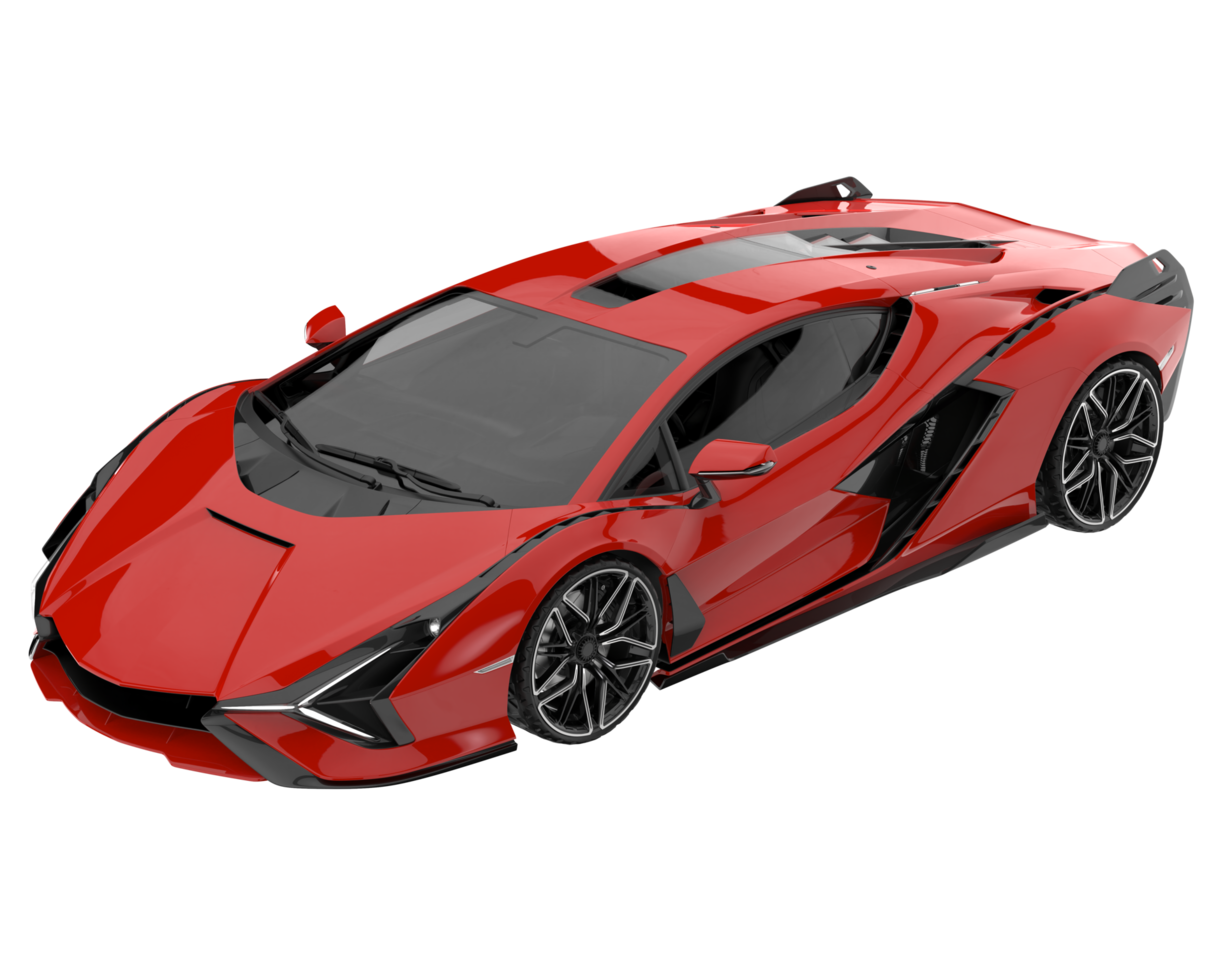 Sport car isolated on transparent background. 3d rendering - illustration png