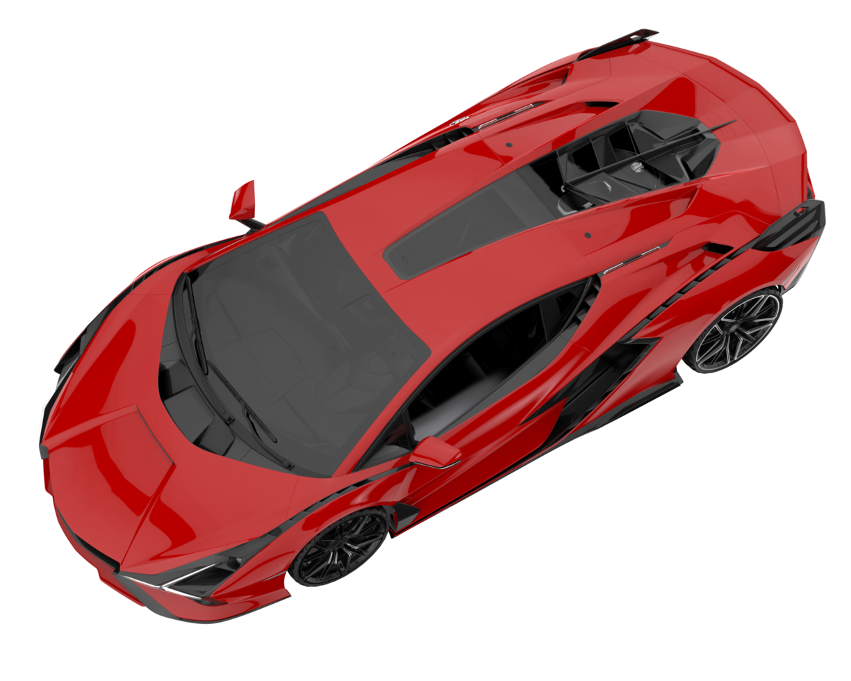 Sport car isolated on transparent background. 3d rendering - illustration png
