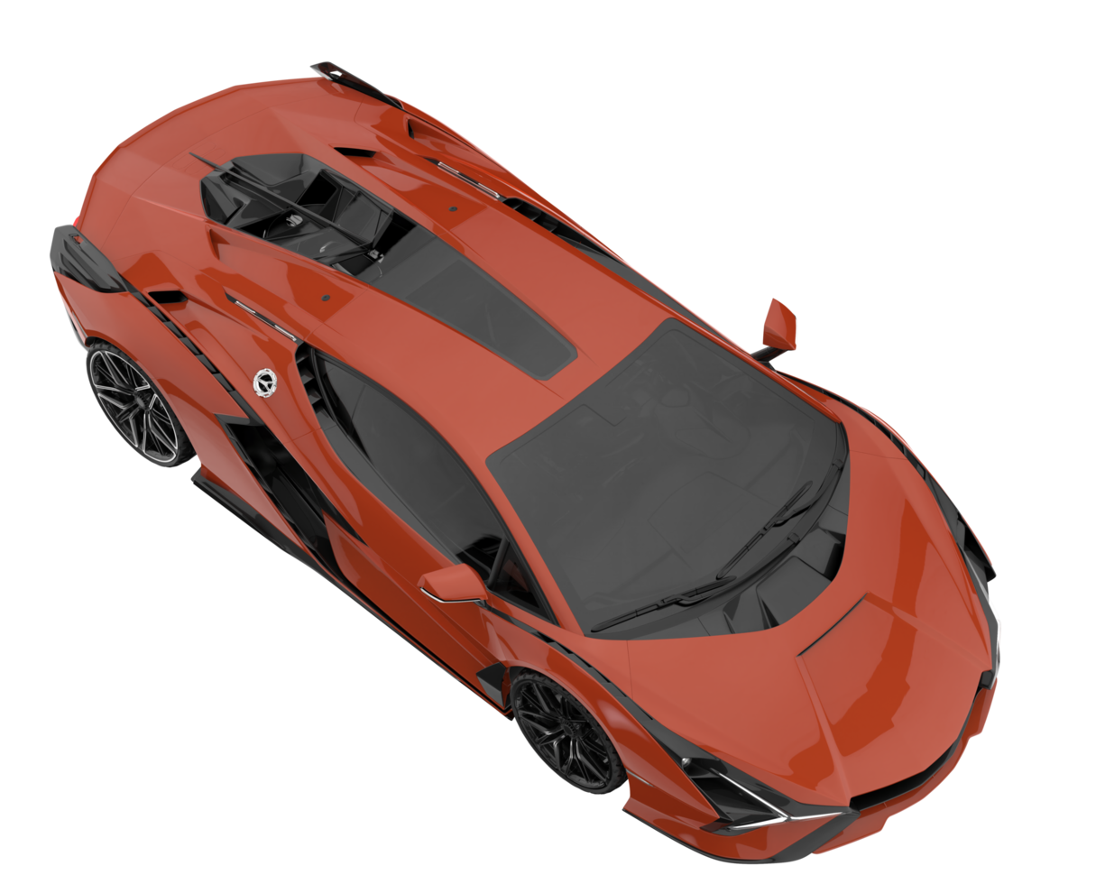 Sport car isolated on transparent background. 3d rendering - illustration png
