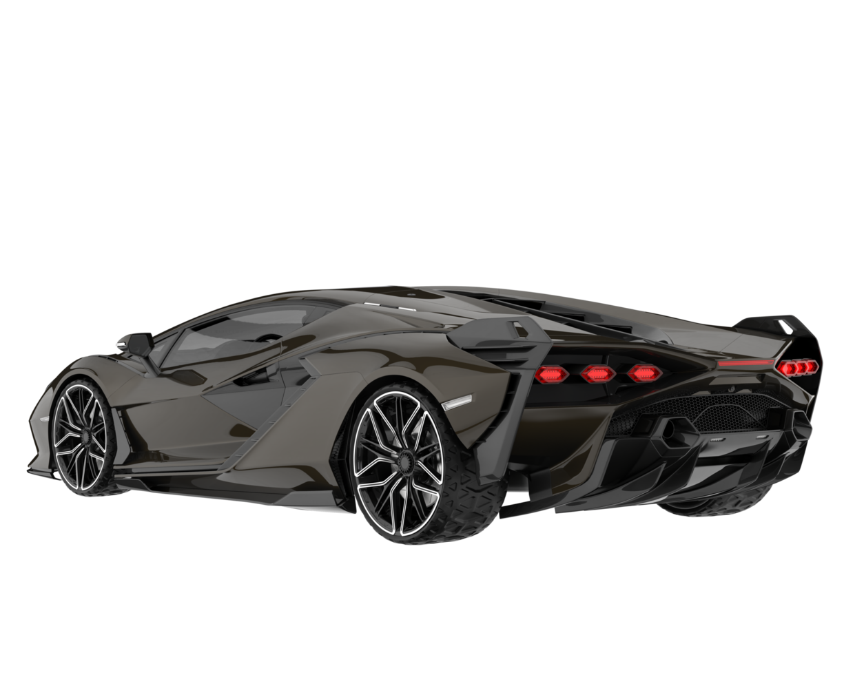 voiture de sport isolée sur fond transparent. rendu 3d - illustration png