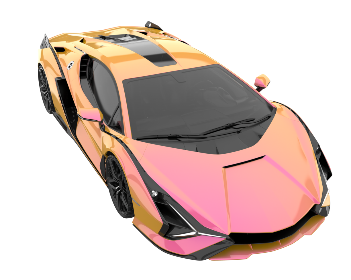 Sport car isolated on transparent background. 3d rendering - illustration png