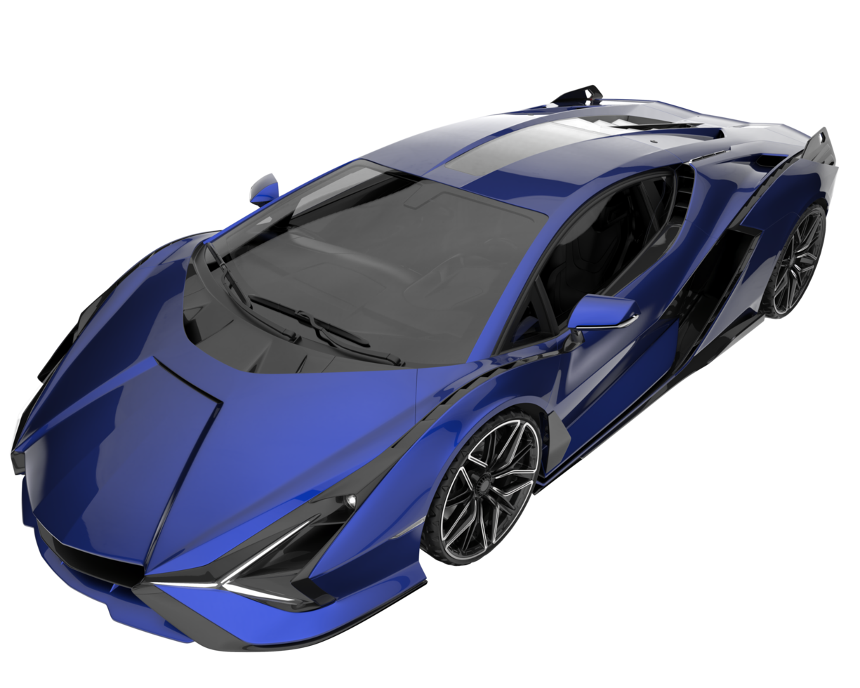 Sport car isolated on transparent background. 3d rendering - illustration png