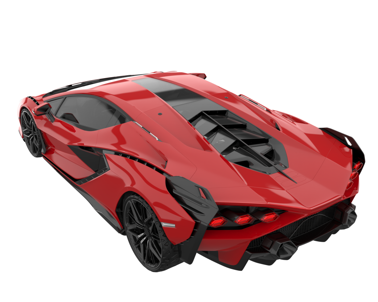 Sport car isolated on transparent background. 3d rendering - illustration png