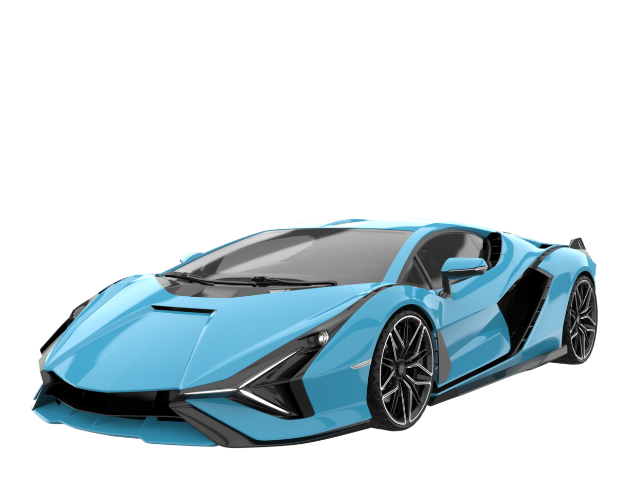 Sport car isolated on transparent background. 3d rendering - illustration png