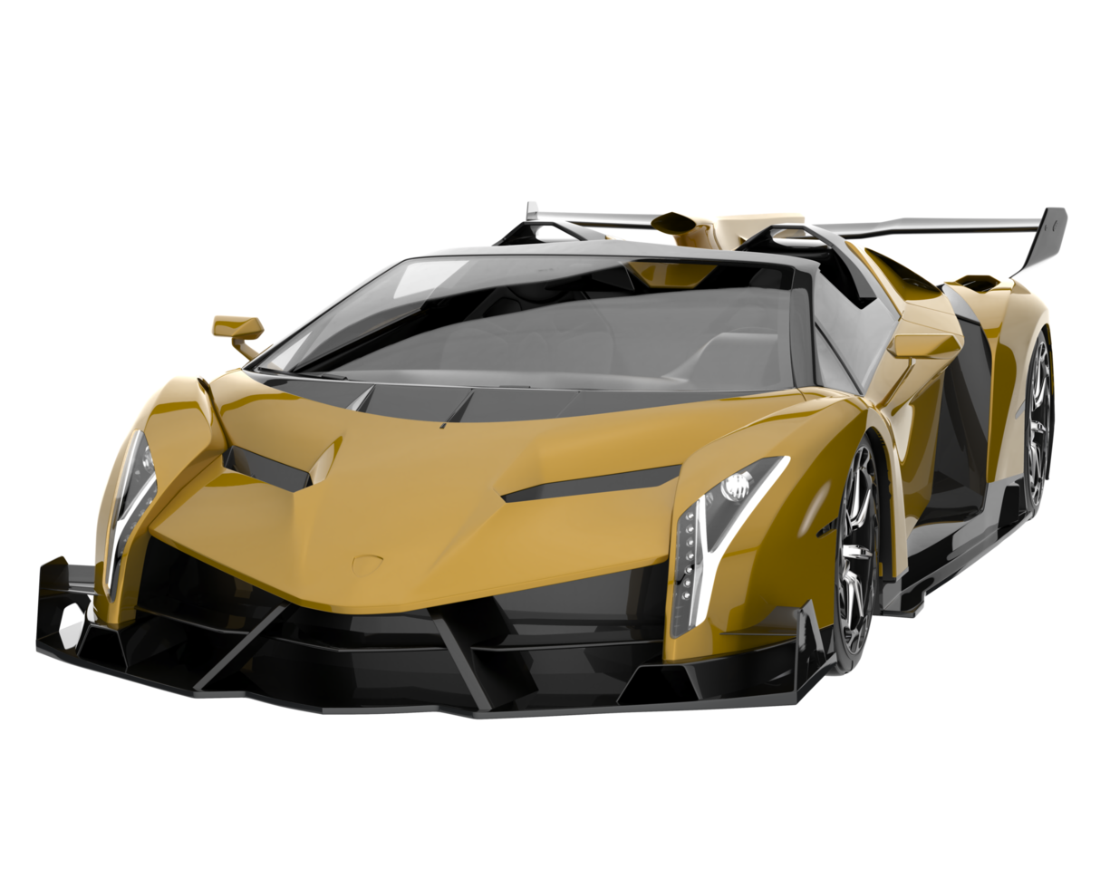 Sport car isolated on transparent background. 3d rendering - illustration png