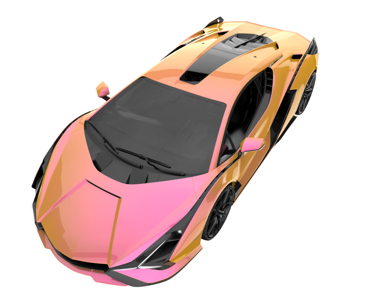 Sport car isolated on transparent background. 3d rendering - illustration png