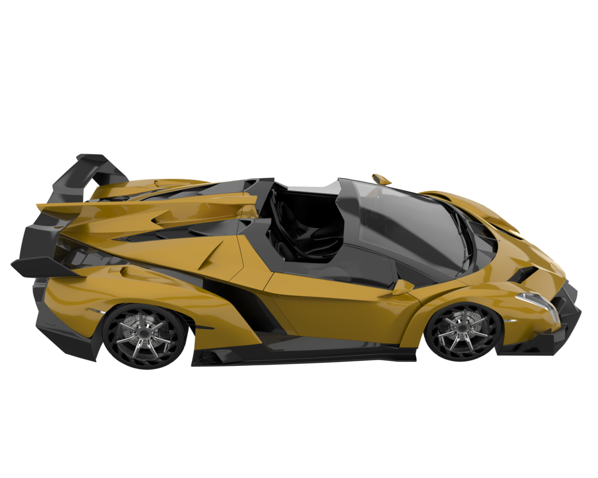 Sport car isolated on transparent background. 3d rendering - illustration png