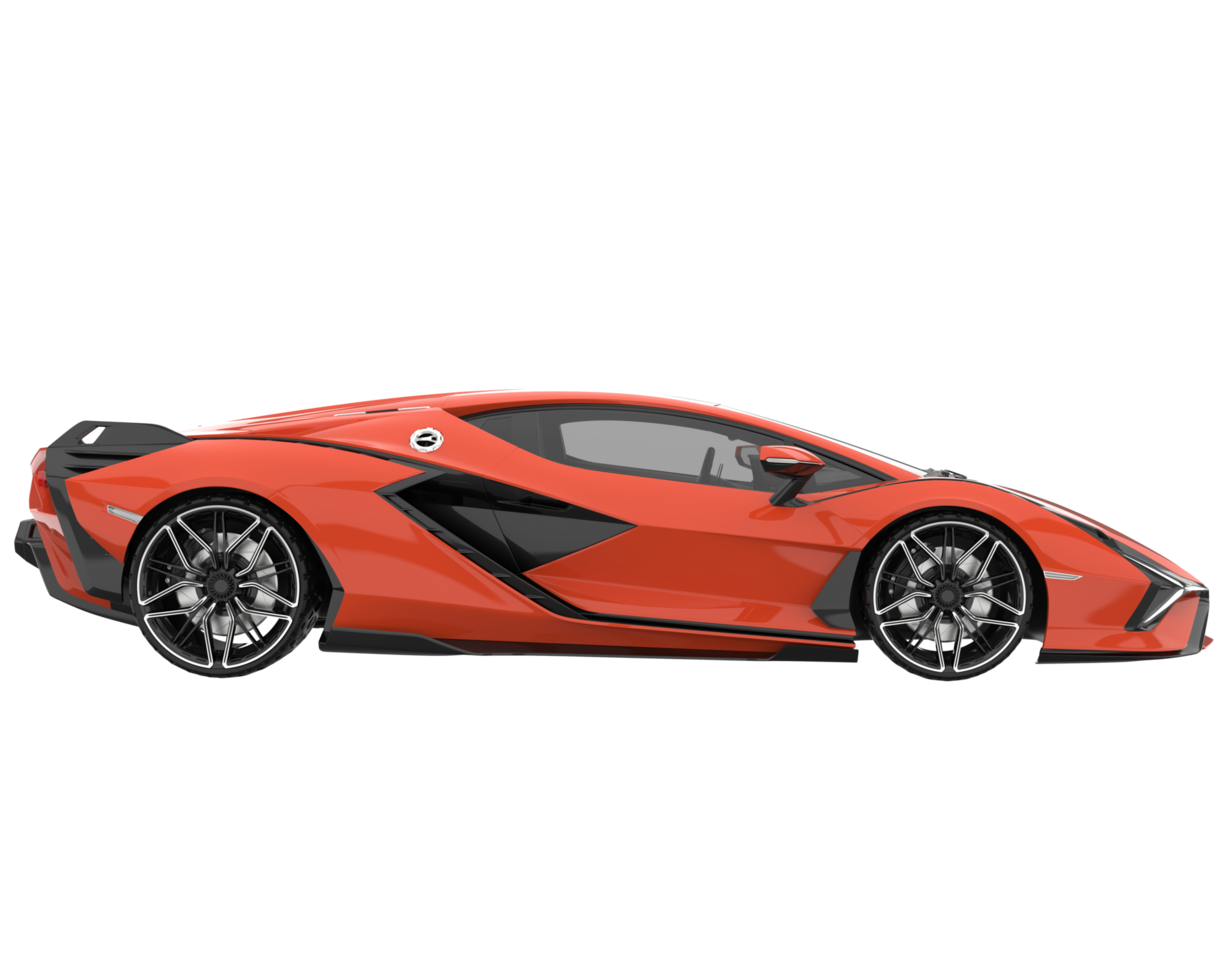 voiture de sport isolée sur fond transparent. rendu 3d - illustration png