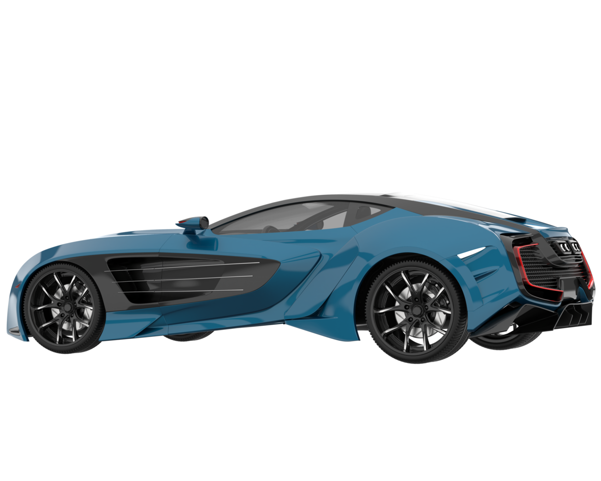 Sport car isolated on transparent background. 3d rendering - illustration png