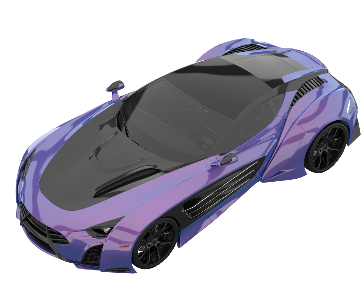 Sport car isolated on transparent background. 3d rendering - illustration png