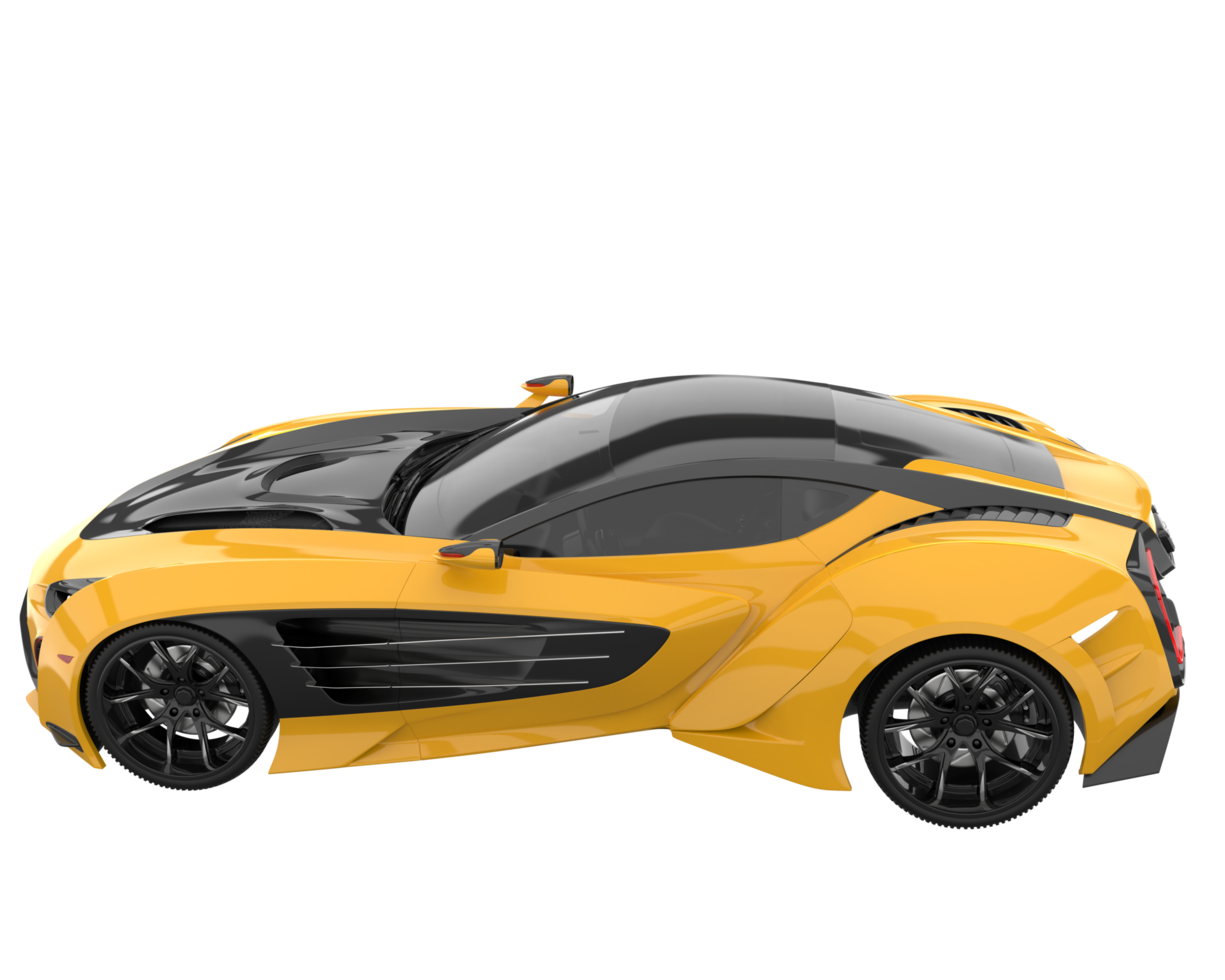Sport car isolated on transparent background. 3d rendering - illustration png