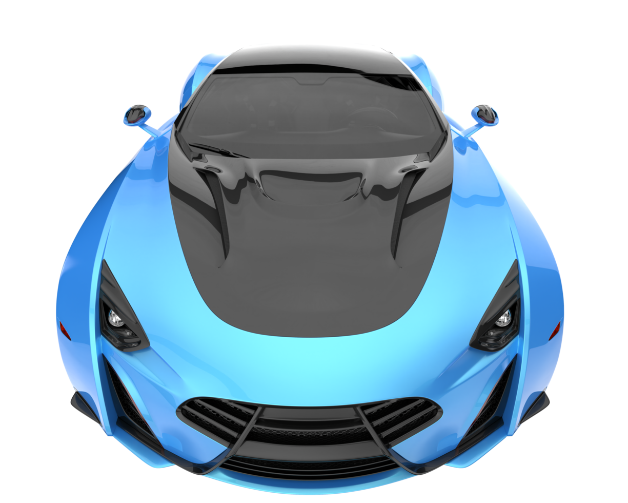 Sport car isolated on transparent background. 3d rendering - illustration png