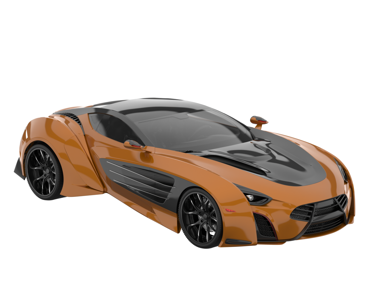Sport car isolated on transparent background. 3d rendering - illustration png