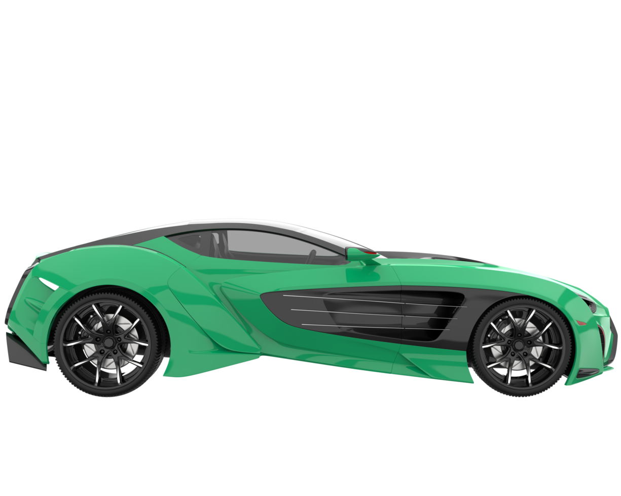 Sport car isolated on transparent background. 3d rendering - illustration png