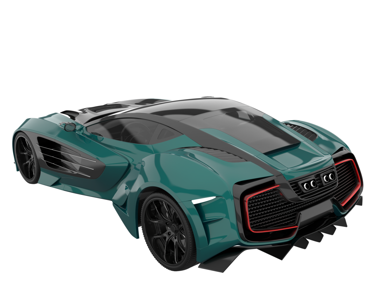 Sport car isolated on transparent background. 3d rendering - illustration png