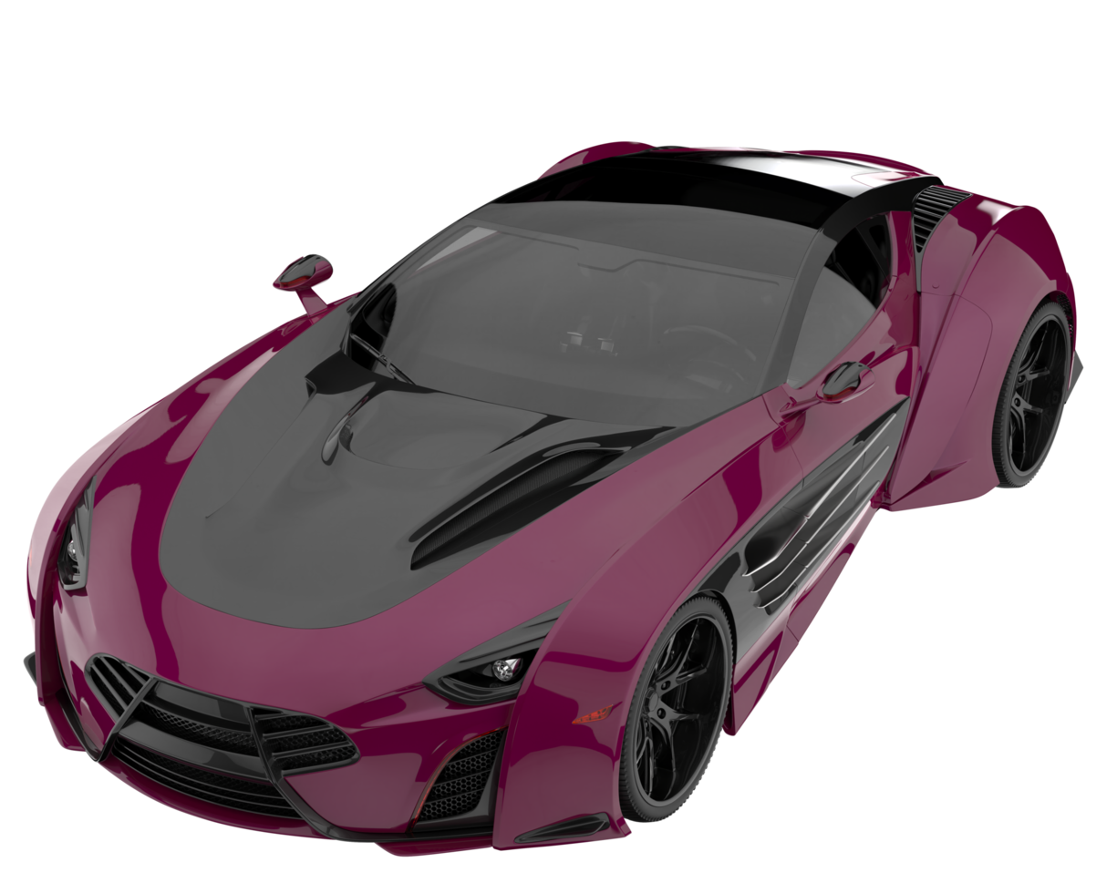 Sport car isolated on transparent background. 3d rendering - illustration png